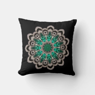 Diamonds en Emeralds Kaleidoscoop Kussen