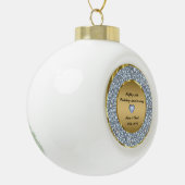 Diamonds en Gold 50th Wedding Jubileum Keramische Bal Ornament (Links)
