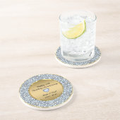 Diamonds en Gold 50th Wedding Jubileum Zandsteen Onderzetter (Zijkant)