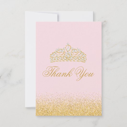 Diamonds en Golden Glitter Dank u wel kaarten (Achterkant)