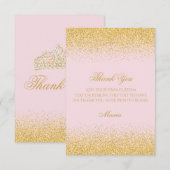 Diamonds en Golden Glitter Dank u wel kaarten (Voorkant / Achterkant)