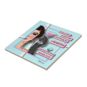 Diamonds en Martinis Onderzetter Tile Tegeltje (Zijkant)