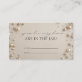 Diamonds en Parels Hoeveel Kisses Bruidsspel Informatiekaartje (Voorkant)