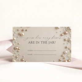 Diamonds en Parels Hoeveel Kisses Bruidsspel Informatiekaartje