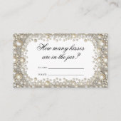 Diamonds en Parels Hoeveel Kisses Bruidsspel Informatiekaartje (Voorkant)