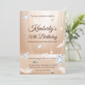 Diamonds en Pearls Birthday Brunch Kaart (Staand voorkant)