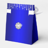 Diamonds en Pearls Blue Wedding Bedankdoosjes (Achterkant)