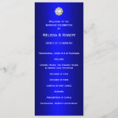 Diamonds en Pearls Blue Wedding Programmakaart (Voorkant)