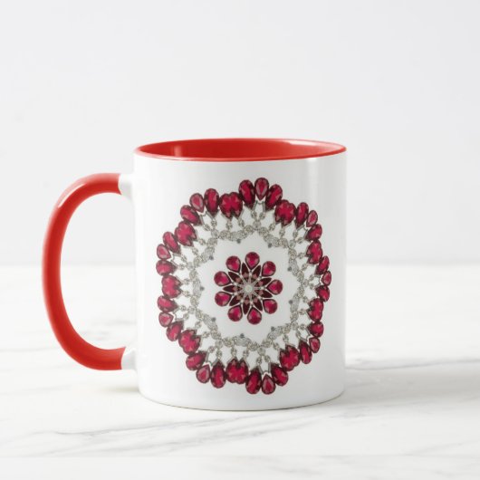 Diamonds en Rubies Kaleidoscoop Mok (Links)