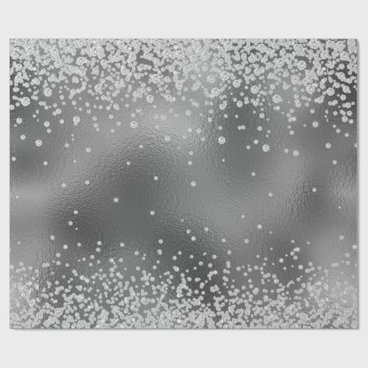 Diamonds Faux Glitter Bling Robin's Egg Blauwgroen Cadeaupapier (Vlak)