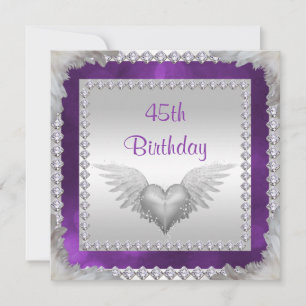 Diamonds & Feathers 45ste verjaardag Kaart