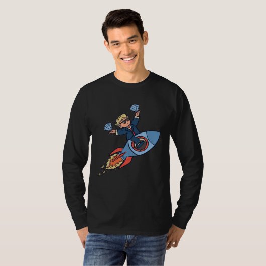 Diamonds flying space shuttle t-shirt (Voorkant volledig)
