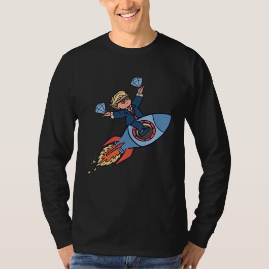 Diamonds flying space shuttle t-shirt (Voorkant)