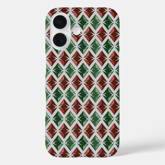 DIAMONDS Geometrische Pareltjes Rood Groen Case-Mate iPhone Case (Achterkant)