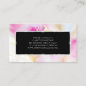 Diamonds Girly Waterverf Gold Pink Contactkaartje (Achterkant)