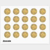 Diamonds Gold 50e bruiloft Jubileum Ronde Sticker (Vel)