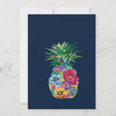 Diamonds Gold Afstudeerder Pet Ananas Navy Blue Kaart (Achterkant)