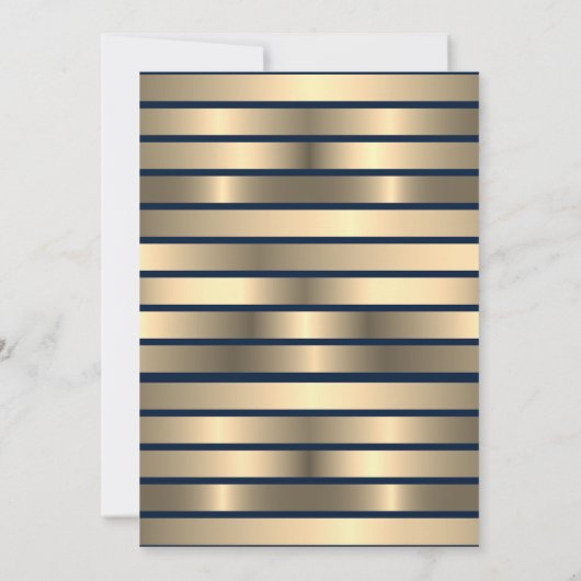 Diamonds Gold Afstudeerder Pet Blue Striped Afstud Kaart (Achterkant)