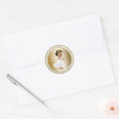 Diamonds Gold Princess Baby shower Favor Ronde Sticker (Envelop)