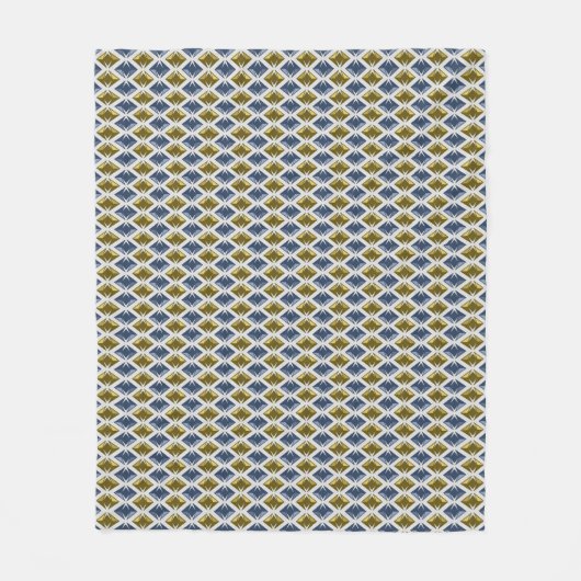 DIAMONDS goudblauw Fleece Deken (Voorkant)