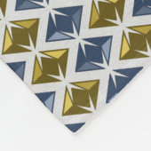 DIAMONDS goudblauw Fleece Deken (Hoek)