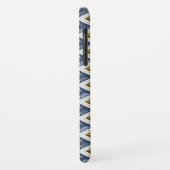 DIAMONDS Gouden Blauwe Pareltjes Aangepaste naam Case-Mate iPhone Case (Achterkant/links)