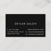 Diamonds Hair Salon Hair Extensions QR-code Visitekaartje (Achterkant)