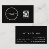 Diamonds Hair Salon Hair Extensions QR-code Visitekaartje (Voorkant / Achterkant)