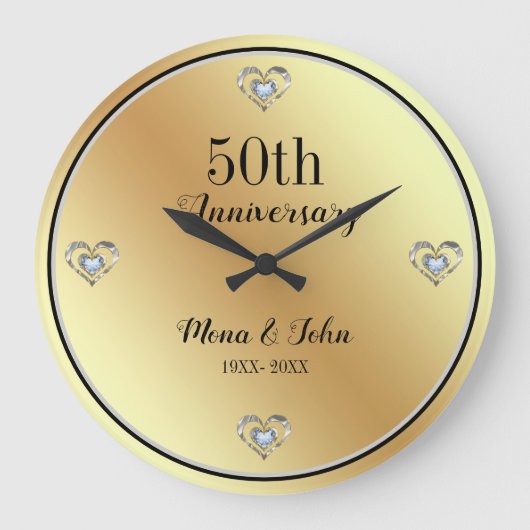 Diamonds Harten Grote Klok (Voorkant)