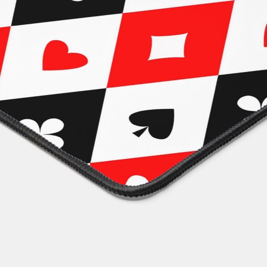 Diamonds harten schoppenbommen speelkaartenpatroon bureaumat (Hoek)