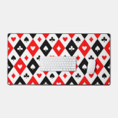 Diamonds harten schoppenbommen speelkaartenpatroon bureaumat (Keyboard & Muis)