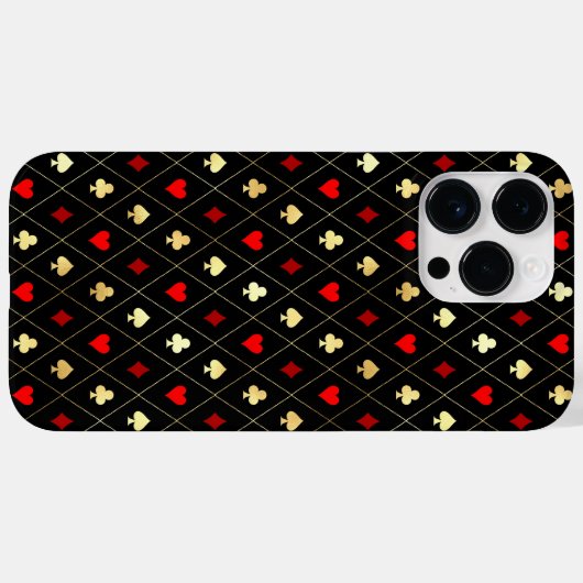 Diamonds harten schoppenbommen speelkaartenpatroon Case-Mate iPhone case (Achterkant (horizontaal))