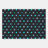 Diamonds harten schoppenbommen speelkaartenpatroon inpakpapier vel (Voorkant 2)