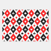 Diamonds harten schoppenbommen speelkaartenpatroon inpakpapier vel (Voorkant 3)