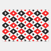 Diamonds harten schoppenbommen speelkaartenpatroon inpakpapier vel (Voorkant 2)