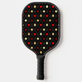 Diamonds harten schoppenbommen speelkaartenpatroon pickleball paddle (Achterkant)