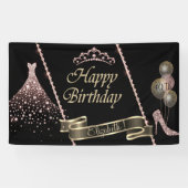 Diamonds, hoge hakken, Tiara-ballonnen, Spandoek (Horizontaal)