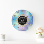 Diamonds Holographic 50th Wedding Jubileum Grote Klok (Huis)