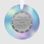 Diamonds Holographic 50th Wedding Jubileum Ornament (voorkant)