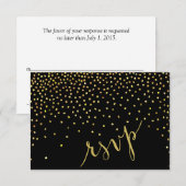 Diamonds in the Sky RSVP-reactie | zwart RSVP Kaartje (Voorkant / Achterkant)