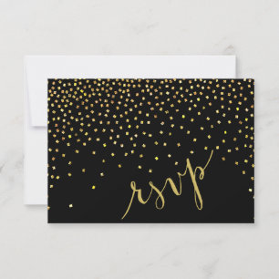 Diamonds in the Sky RSVP-reactie   zwart RSVP Kaartje