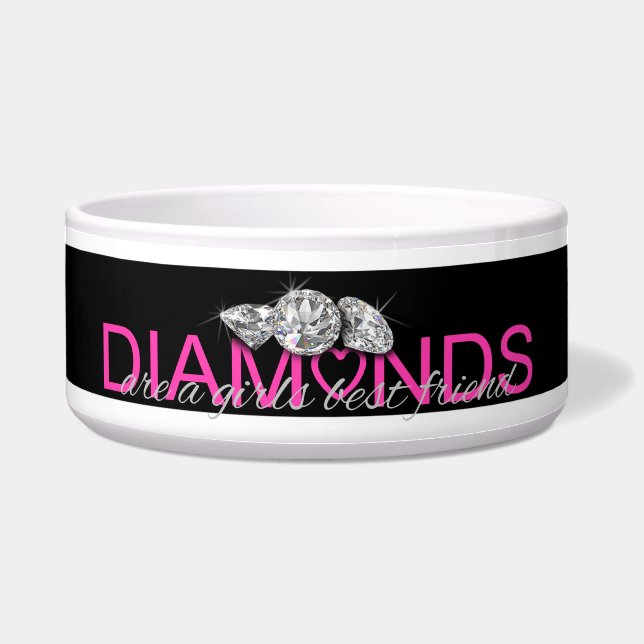 DIAMONDS is een beste vriendin voor meisjes Voerbakje (Voorkant)