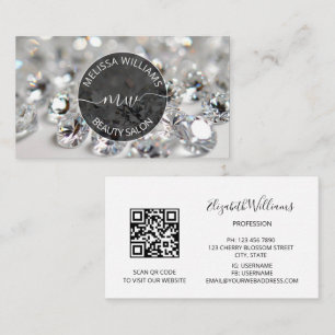 Diamonds Jeweler Jewellery Store Logo Visitekaartje