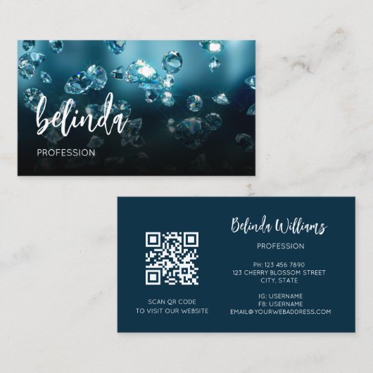  Diamonds Jeweler Jewelry Store Visitekaartje (Voorkant / Achterkant)