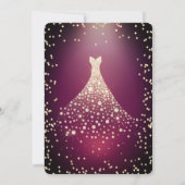 Diamonds, Jurk, Bourgondische Rozen Sweet 16 Kaart (Achterkant)