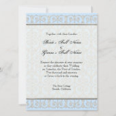 Diamonds & Lace, Monogrammed Wedding Invitation Kaart (Achterkant)