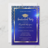 Diamonds Lijst Gold Afstudeerder Pet Blue Afstuder Kaart (Voorkant)