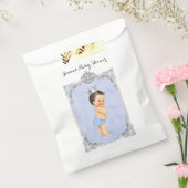 Diamonds Little Prince Crown Baby Blue Bedankzakje (Gezegeld)