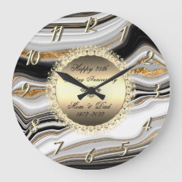 Diamonds Marble 50 Wedding Jubileum Grote Klok
