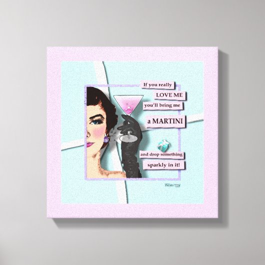 Diamonds & Martinis Gallery Wrap Canvas Afdruk (Voorkant)